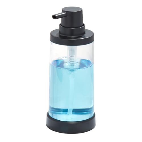iDesign Soap Dispenser Pump 3.3" x 3.3" x 7.7, Clear & Black von InterDesign