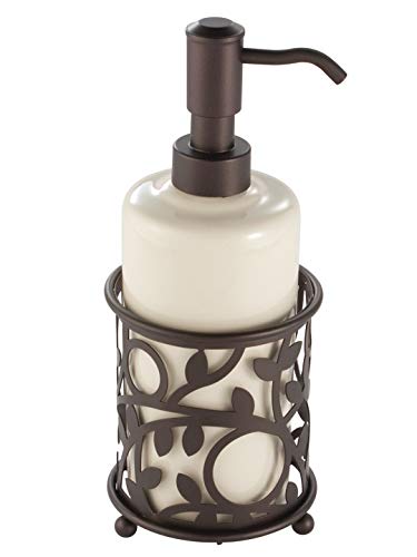 iDesign Vintage Seifenspender, Pumpspender mit 384 ml Fassungsvermögen, nachfüllbarer Seifen- und Spülmittelspender aus Keramik und Metall, beige/bronze iDesign Vintage Seifenspender, Pumpspender mit 384 ml Fassungsvermögen, nachfüllbarer Seifen- und Spülmittelspender aus Keramik und Metall, beige/bronze von InterDesign