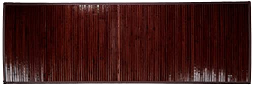 iDesign rutschfeste Fußmatte, wasserabweisende Bambusmatte, großer Läufer aus Bambus für Bad, Küche und Flur, mokkabraun, 61 x 182 cm von InterDesign