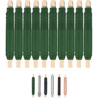 Wickeldraht 10 Rollen Sets - Bindedraht Auf Holz Gewickelt Basteldraht Verschiedene Farben/Material Pflanzendraht Blumenwickeldraht Wickeldraht 10 Rollen Sets - Bindedraht Auf Holz Gewickelt Basteldraht Verschiedene Farben/Material Pflanzendraht Blumenwickeldraht von InterFlowers