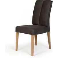 4er Set Polsterstuhl Hamburg Eiche lackiert Anthrazit 4er Set Polsterstuhl Hamburg Eiche lackiert Anthrazit von Interbed