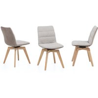 4er Set Polsterstuhl Neunkirchen Buche geölt Schlamm von Interbed