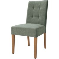4er Set Polsterstuhl Ostrava Eiche Natur lackiert Iceberg Green von Interbed