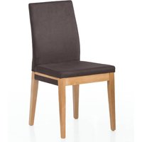 4er Set Polsterstuhl Regensburg Eiche lackiert Dunkelbraun 4er Set Polsterstuhl Regensburg Eiche lackiert Dunkelbraun von Interbed