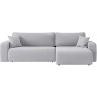 Ecksofa Austin 272x224 cm Cord Silbergrau Poso 110 von Interbed