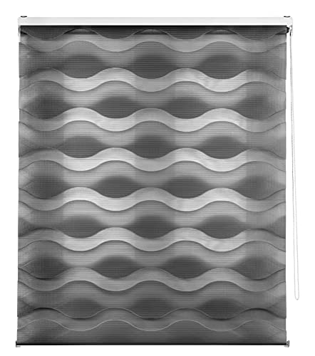 INTERBLIND Elegantes Rollo für Nacht und Tag, Größe 120 x 180, für Nacht und Tag, Stoffgröße 117 x 175 cm, einfache Installation, Anthrazit INTERBLIND Elegantes Rollo für Nacht und Tag, Größe 120 x 180, für Nacht und Tag, Stoffgröße 117 x 175 cm, einfache Installation, Anthrazit von Interblind