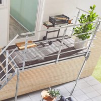 Balkontreppe Intercon® Hollywood | WPC Edition mit Sonderpodest | Havanna-Braun von Intercon