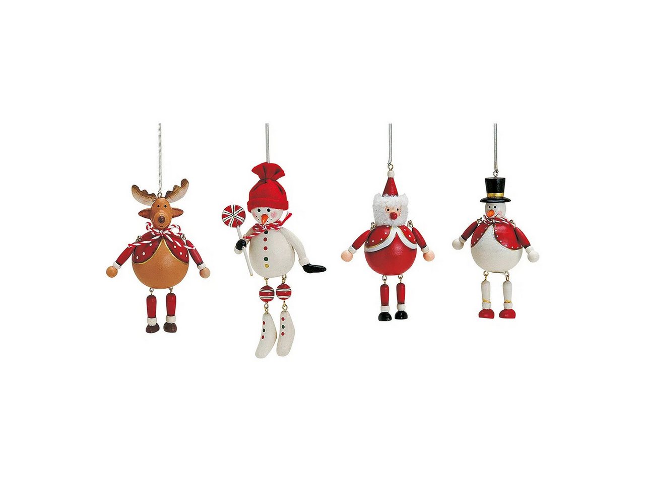 Interdesign24 Christbaumschmuck Spiral-Weihnachtsfiguren aus Holz 4er Set, 4er Set aus Holz Interdesign24 Christbaumschmuck Spiral-Weihnachtsfiguren aus Holz 4er Set, 4er Set aus Holz von Interdesign24