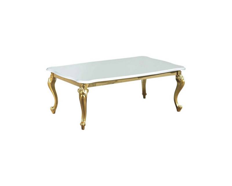 Interdesign24 Couchtisch Soffi (im ausgefallenen Barock-Stil), in Weiß/Gold Hochglanz von Interdesign24