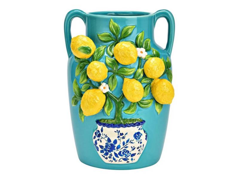 Interdesign24 Dekovase Zitronen 3D, 3D, aus Keramik von Interdesign24