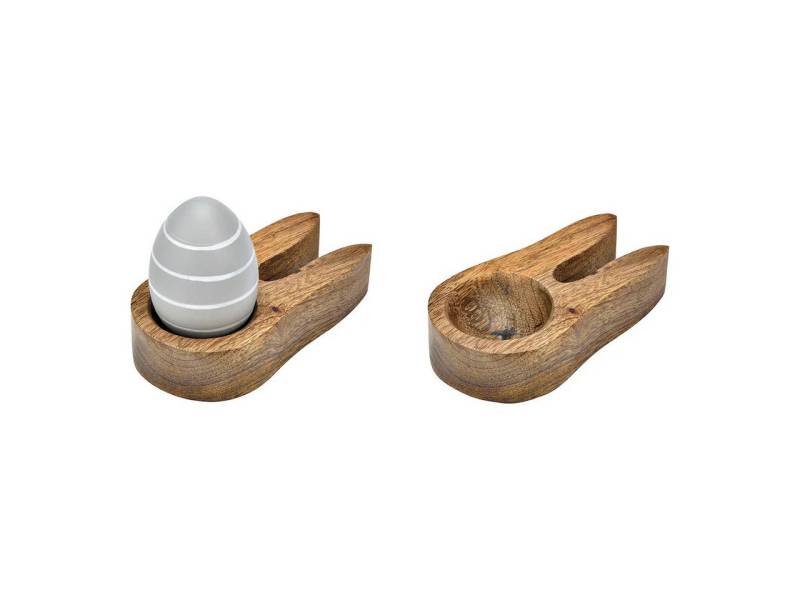 Interdesign24 Eierbecher Osterhase 4er-Set, aus Mangoholz, 4er-Set von Interdesign24