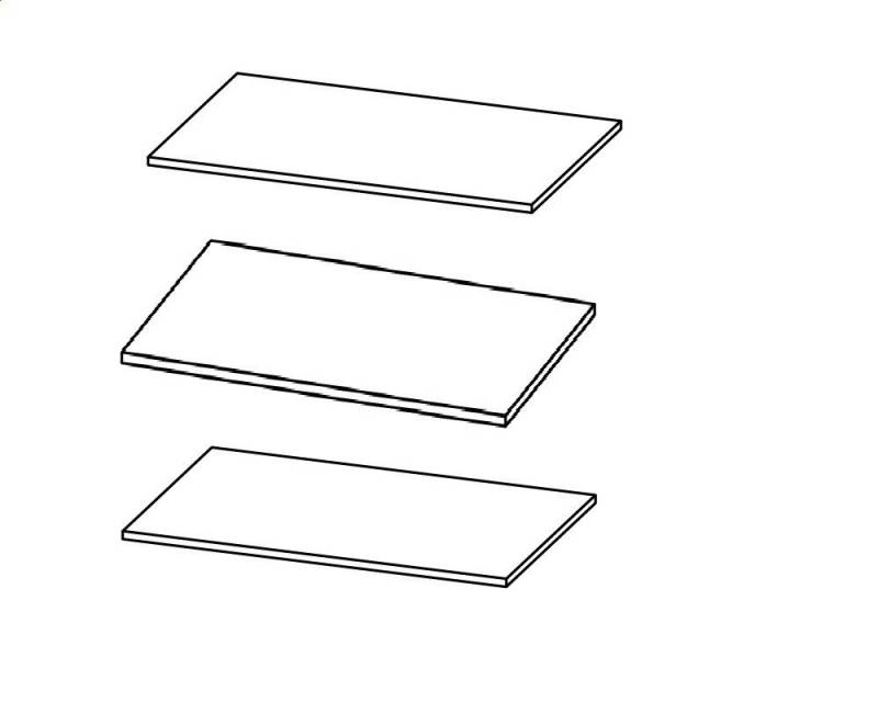 Interdesign24 Einlegeboden Eco (3-er Set) von Interdesign24