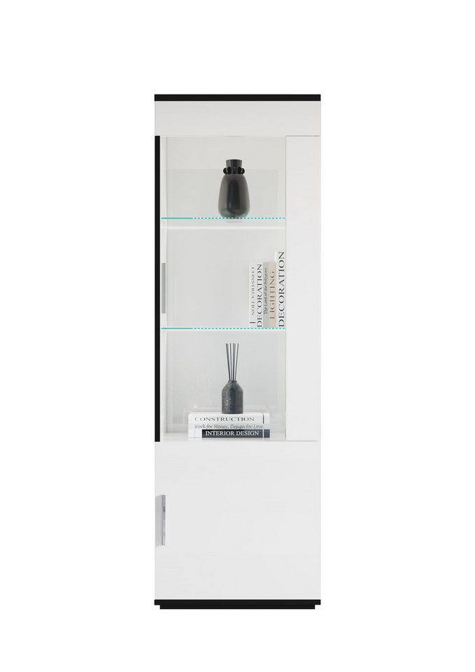 Interdesign24 Glasvitrine Venere (2-Türig, in Schwarz/Weiß Hochglanz) Made in Italy von Interdesign24