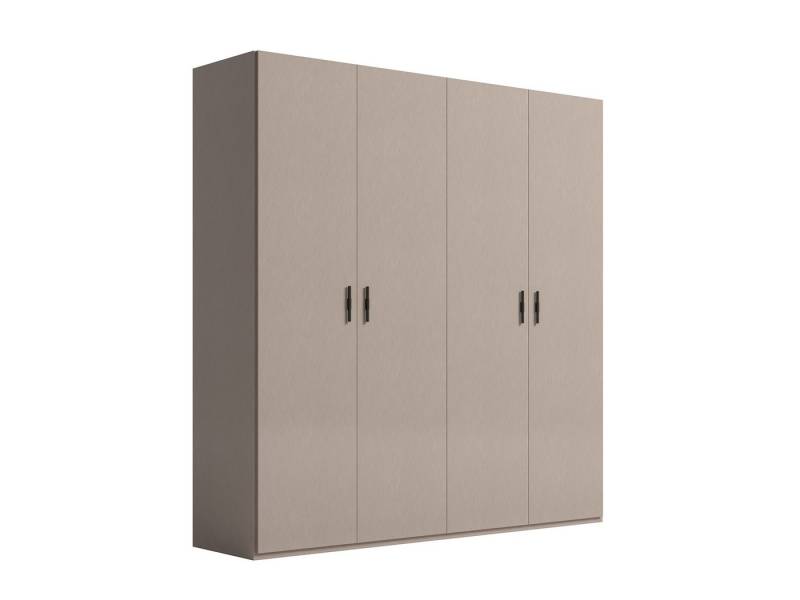 Interdesign24 Kleiderschrank Silvana (4-Türig, in Beige Hochglanz) Made in Italy von Interdesign24