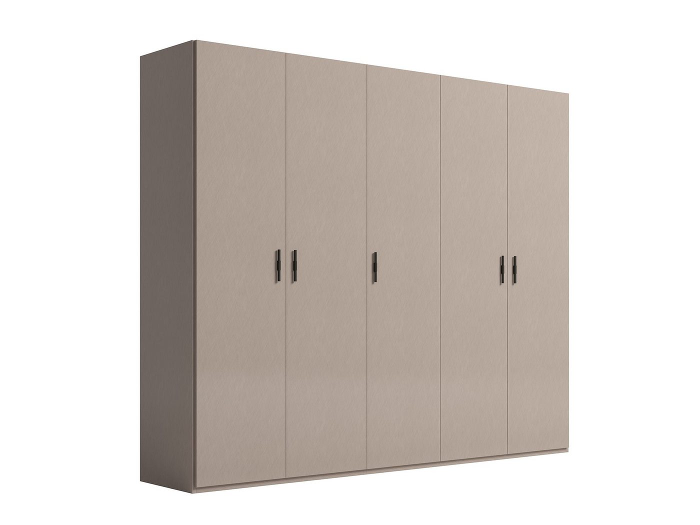 Interdesign24 Kleiderschrank Silvana (5-Türig, in Beige Hochglanz) Made in Italy von Interdesign24