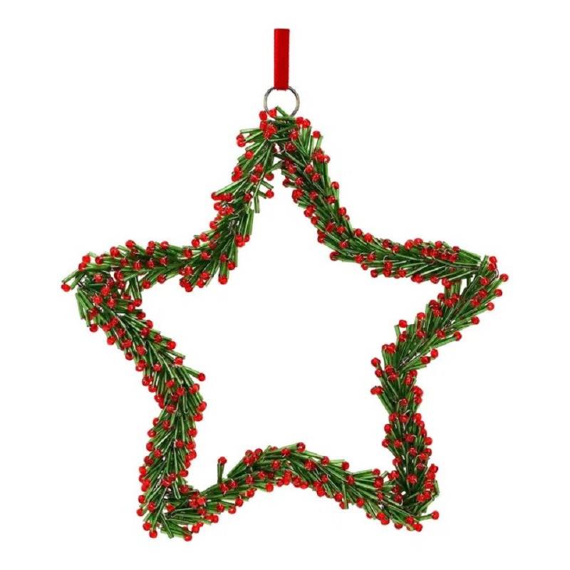 Interdesign24 Weihnachtsfigur Weihnachthänger Stern Kranz aus Glas Interdesign24 Weihnachtsfigur Weihnachthänger Stern Kranz aus Glas von Interdesign24