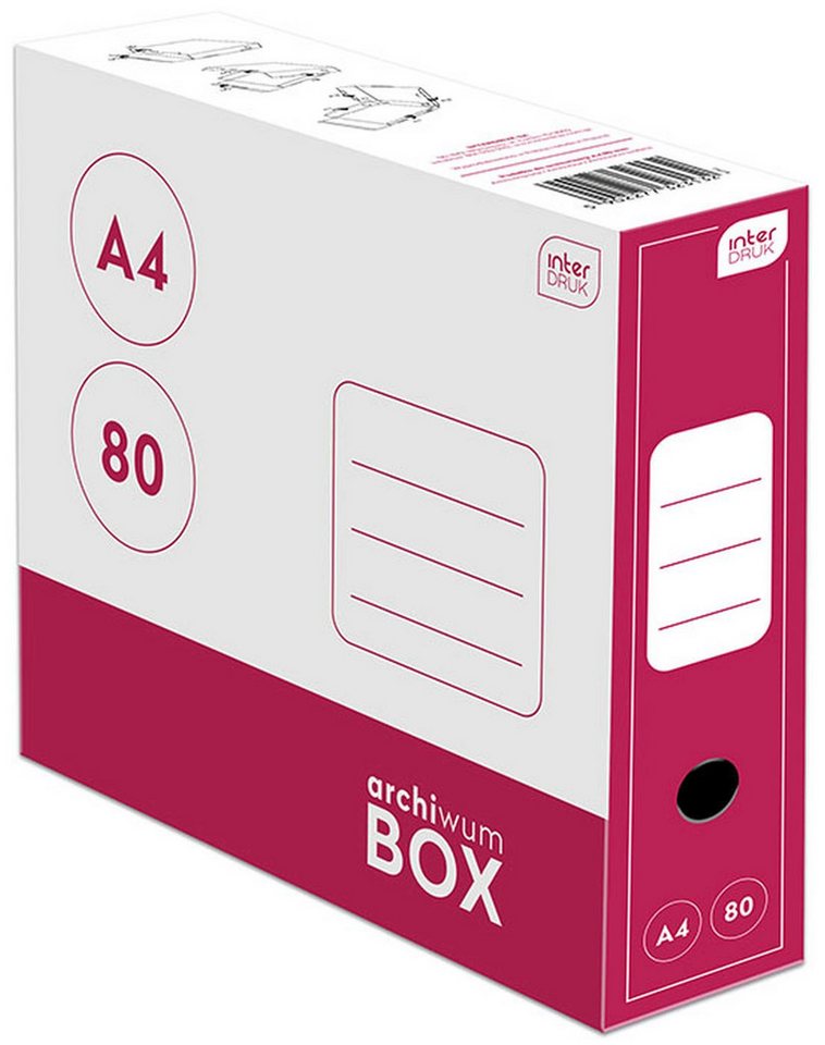 Interdruk Aufbewahrungsbox Interdruk Archivboxaus Karton A4 80 mm rot Interdruk Aufbewahrungsbox Interdruk Archivboxaus Karton A4 80 mm rot von Interdruk