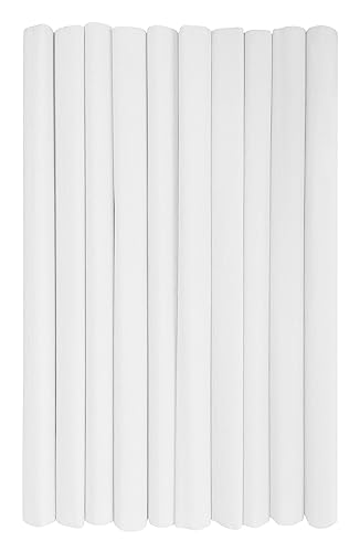 Interdruk - Crepe Paper Rolls for Kids, DIY and Decorations - Pack of 10 Reels (50cm x 200cm, 28g/m2) - 01 White von Interdruk
