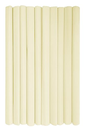 Interdruk - Crepe Paper Rolls for Kids, DIY and Decorations - Pack of 10 Reels (50cm x 200cm, 28g/m2) - 02 Creamy, 02 Cremig von Interdruk