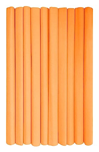 Interdruk - Crepe Paper Rolls for Kids, DIY and Decorations - Pack of 10 Reels (50cm x 200cm, 28g/m2) - 05 Light Orange, 05 Hellorange von Interdruk