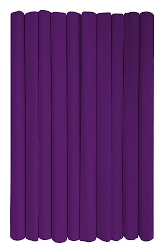 Interdruk - Crepe Paper Rolls for Kids, DIY and Decorations - Pack of 10 Reels (50cm x 200cm, 28g/m2) - 13 Purple von Interdruk