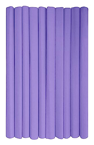 Interdruk - Crepe Paper Rolls for Kids, DIY and Decorations - Pack of 10 Reels (50cm x 200cm, 28g/m2) - 14 Lilac von Interdruk