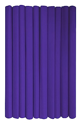 Interdruk - Crepe Paper Rolls for Kids, DIY and Decorations - Pack of 10 Reels (50cm x 200cm, 28g/m2) - 15 Violet von Interdruk