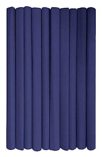 Interdruk - Crepe Paper Rolls for Kids, DIY and Decorations - Pack of 10 Reels (50cm x 200cm, 28g/m2) - 16 Navy Blue von Interdruk
