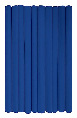 Interdruk - Crepe Paper Rolls for Kids, DIY and Decorations - Pack of 10 Reels (50cm x 200cm, 28g/m2) - 17 Blue von Interdruk
