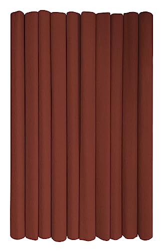 Interdruk - Crepe Paper Rolls for Kids, DIY and Decorations - Pack of 10 Reels (50cm x 200cm, 28g/m2) - 27 Brown von Interdruk