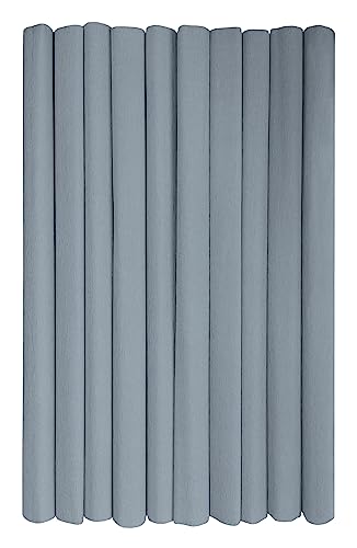 Interdruk - Crepe Paper Rolls for Kids, DIY and Decorations - Pack of 10 Reels (50cm x 200cm, 28g/m2) - 29 Grey von Interdruk
