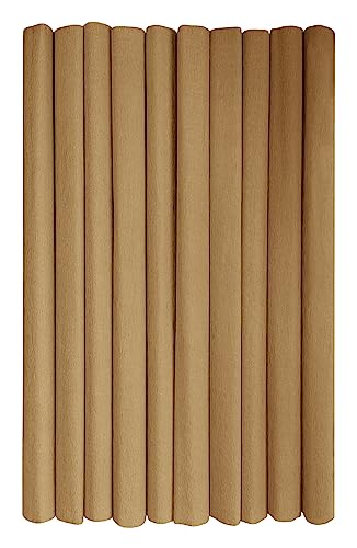Interdruk - Crepe Paper Rolls for Kids, DIY and Decorations - Pack of 10 Reels (50cm x 200cm, 28g/m2) - 32 Golden, 32 Gold von Interdruk