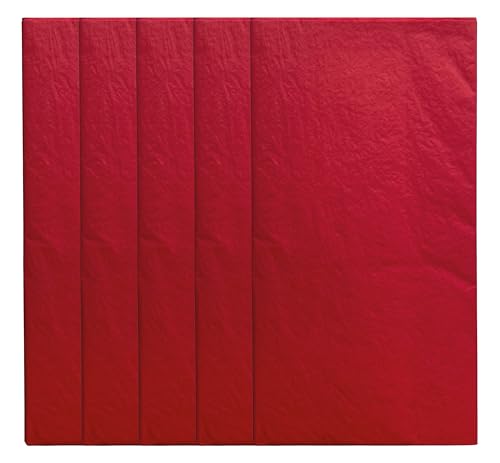 Interdruk Tissue Paper - 5 Blatt 50 x 70 cm - Perfekt zum Verpacken, Verschenken, Basteln - Rot von Interdruk