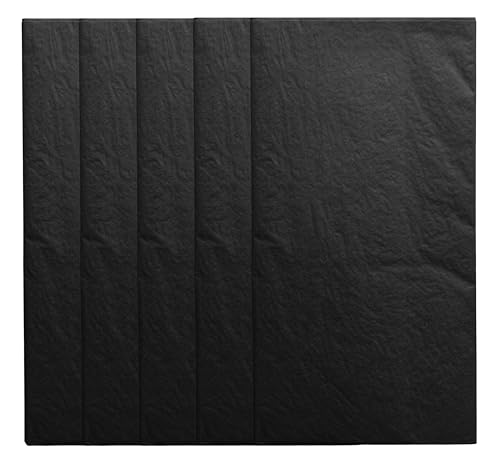 Interdruk Tissue Paper - 5 Blatt 50 x 70 cm - Perfekt zum Verpacken, Verschenken, Basteln - Schwarz von Interdruk