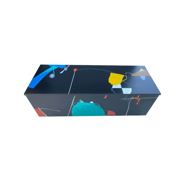 Emilio Tadini Truhenbank aus den 80er Jahren, Interflex Emilio Tadini Truhenbank aus den 80er Jahren, Interflex von Interflex