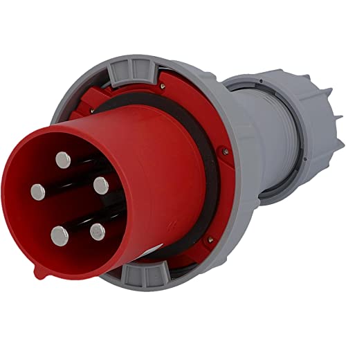 PCE CEE-Stecker Power Twist, 5p 125A, rot, IP67 von PCE