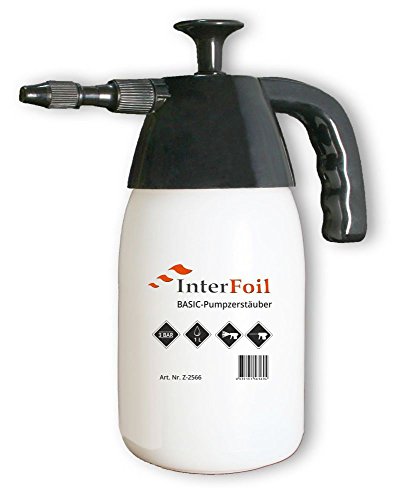 INTERFOIL Basic Druckpumpzerstäuber 1 Liter Drucksprüher Druckpumpflasche Sprühflasche Pumpsprühflasche Sprayer von Interfoil