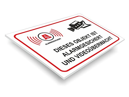 Interfoil Achtung Videoüberwachung Schild Achtung videoüberwacht DIN A5 (14,8 x 21,0 cm) von Interfoil