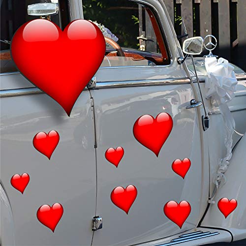 Interfoil INTERFOL Herzen auf Magnetfolie | Hochzeitsauto Hochzeit Valentinstag Schmuck Herz Kfz Pkw Auto Sticker Aufkleber Deko Dekoration | qualitativ hochwertiger Druck auf Magnetfolie Interfoil INTERFOL Herzen auf Magnetfolie | Hochzeitsauto Hochzeit Valentinstag Schmuck Herz Kfz Pkw Auto Sticker Aufkleber Deko Dekoration | qualitativ hochwertiger Druck auf Magnetfolie von Interfoil