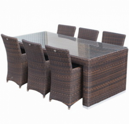 Gartenmöbel polyrattan dining set von Intergard