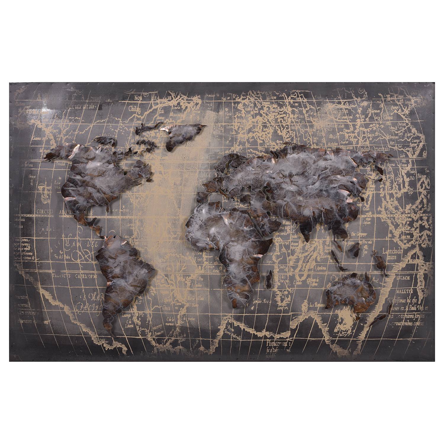 3D-Metallbild Weltkarte II von Interia Home&Living