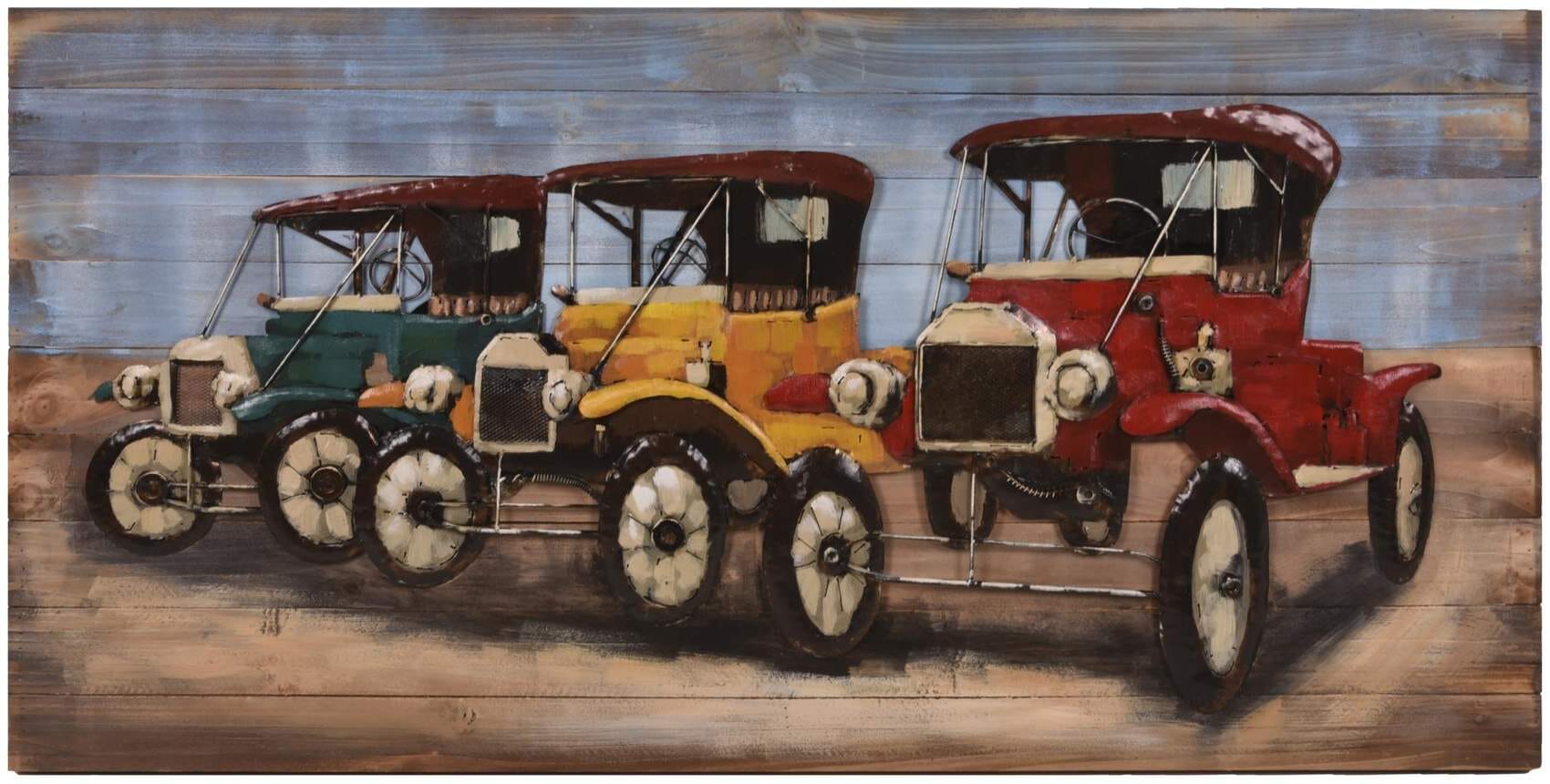 Wandbild Wanddekoration 3D Metallbild Oldtimer 140 x 70 cm von Interia Home & Living