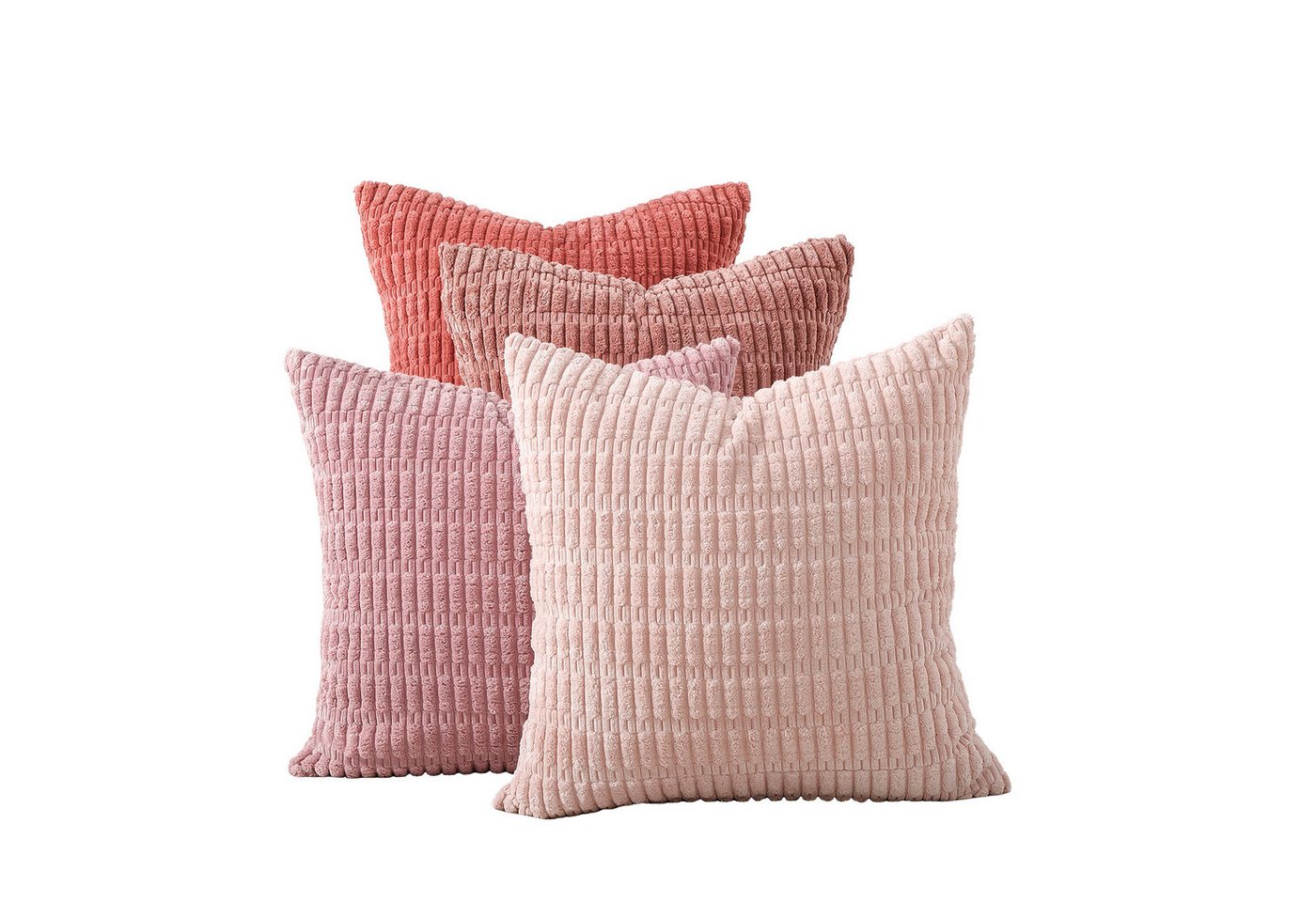 Interior by Hakito Dekokissen 4er Set Kissenbezüge inklusive Füllkissen Set Mosa Kordsamt weich, Kissenhülle mit Füllung Interior by Hakito Dekokissen 4er Set Kissenbezüge inklusive Füllkissen Set Mosa Kordsamt weich, Kissenhülle mit Füllung von Interior by Hakito