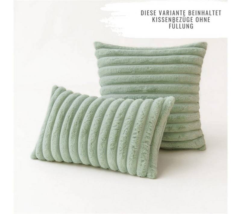 Interior by Hakito Sofakissen 2er Set Kissenbezug inklusive Füllkissen Kissen Füllung Fluf, (Spar-Set, 2 St., Dekokissen mit Füllkissen (nach gewählter Größe), Kissenhülle mit Füllung Set mit Innenkissen Füllkissen von Interior by Hakito