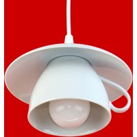Moderne Tassenlampe | Hängeleuchte Aus Einer Großen 400Ml Jumbo-Tasse Esszimmer - & Küchenlampe Porzellan Geschirr von InteriorIdee
