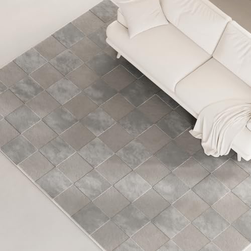 Interiyou Teppich Wohnzimmer Cannes - 280x380 cm Grau - Für Schlafzimmer, Esszimmer, Kinderzimmer - Kurzflorteppich skandinavisches Boho Muster - Hoch-Tief Effekt - Flach mit Geometrischem Muster Interiyou Teppich Wohnzimmer Cannes - 280x380 cm Grau - Für Schlafzimmer, Esszimmer, Kinderzimmer - Kurzflorteppich skandinavisches Boho Muster - Hoch-Tief Effekt - Flach mit Geometrischem Muster von Interiyou