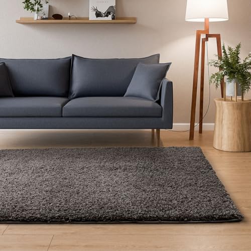 Interiyou Hochflor Teppich Sofia - 200x290 cm Grau - flauschig und einfarbig - waschbar und rutschfest - weicher Langflor Interiyou Hochflor Teppich Sofia - 200x290 cm Grau - flauschig und einfarbig - waschbar und rutschfest - weicher Langflor von Interiyou