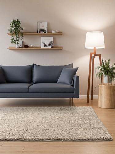 Interiyou Hochflor Teppich Sofia - 240x340 cm Beige - flauschig und einfarbig - waschbar und rutschfest - weicher Langflor Interiyou Hochflor Teppich Sofia - 240x340 cm Beige - flauschig und einfarbig - waschbar und rutschfest - weicher Langflor von Interiyou
