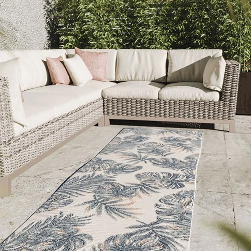 Interiyou Outdoor Teppich Florenz - 80x250 cm Multicolor - Wetterfest & UV-beständig für Balkon, Terrasse und Garten - Flachgewebe Aussenteppich von Interiyou