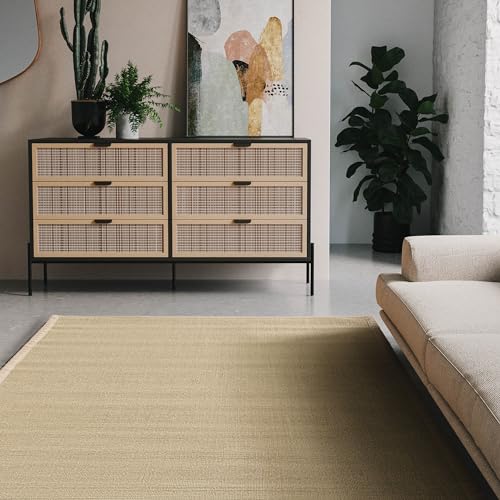 Interiyou Sisal Teppich Siena - 120x180 cm Creme - rutschfeste Unterseite mit Bordüre - perfekt für Wohnzimmer, Schlafzimmer, Kinderzimmer, Esszimmer, Küche, Flur von Interiyou